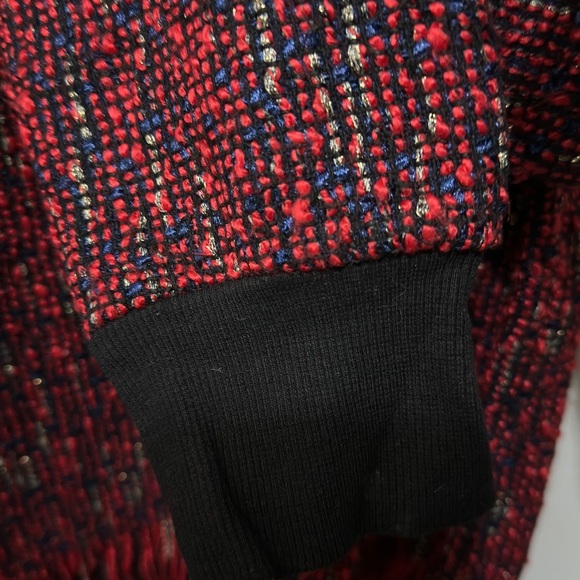 368 The Collective | NWOT Vintage Women’s Red Fringe Hem Sweater (Size M) - Picture 5 of 14